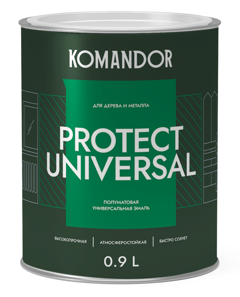 KOMANDOR PROTECT UNIVERSAL эмаль алкидная полуматовая															